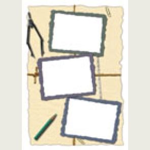 kağıttan-kartondan hazır çerçeve şablonu kes-yapıştır