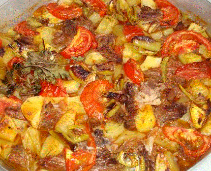Fırında Etli Patates