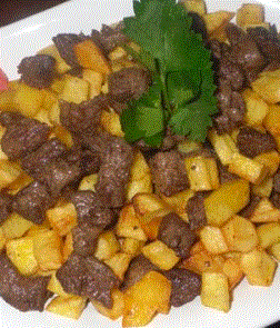 Kavurmalı Patates Kızartması