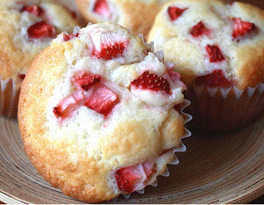 Çilekli Muffin