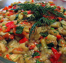 Közlenmiş Patlıcan Salatası