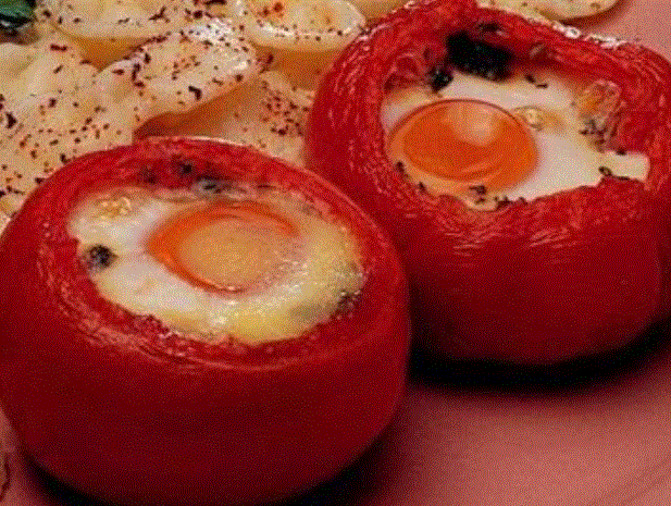 yumurtalı domates dolması