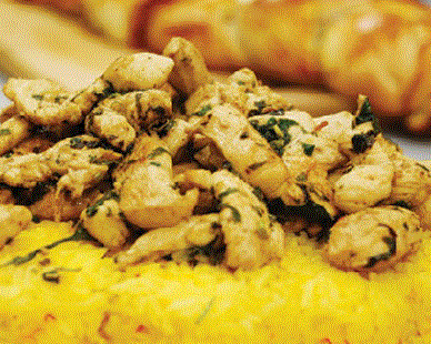 Safranlı Tavuklu Pilav