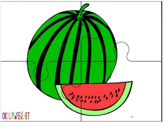 okul öncesi çocuklar için Puzzle çalışma sayfaları