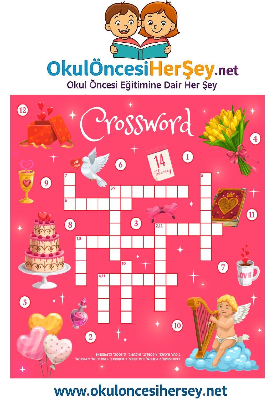 Çocuklar İçin   Crossword Bulmaca  