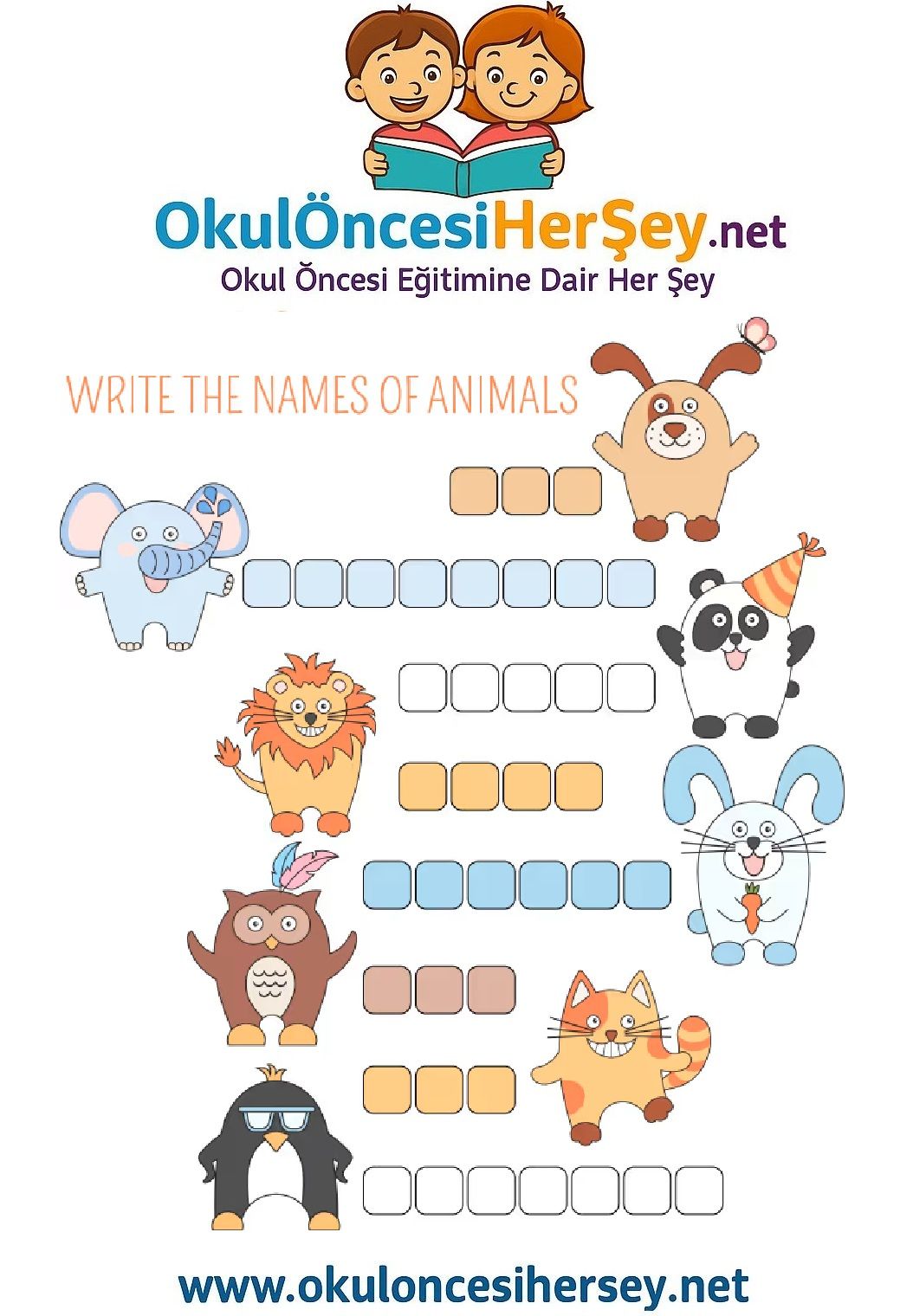 Çocuklar İçin   Crossword Bulmaca  