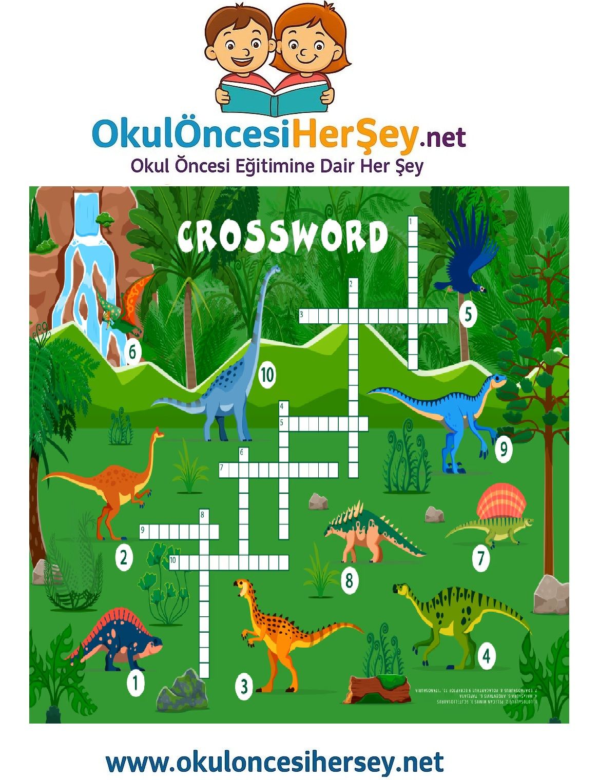 Çocuklar İçin   Crossword Bulmaca  