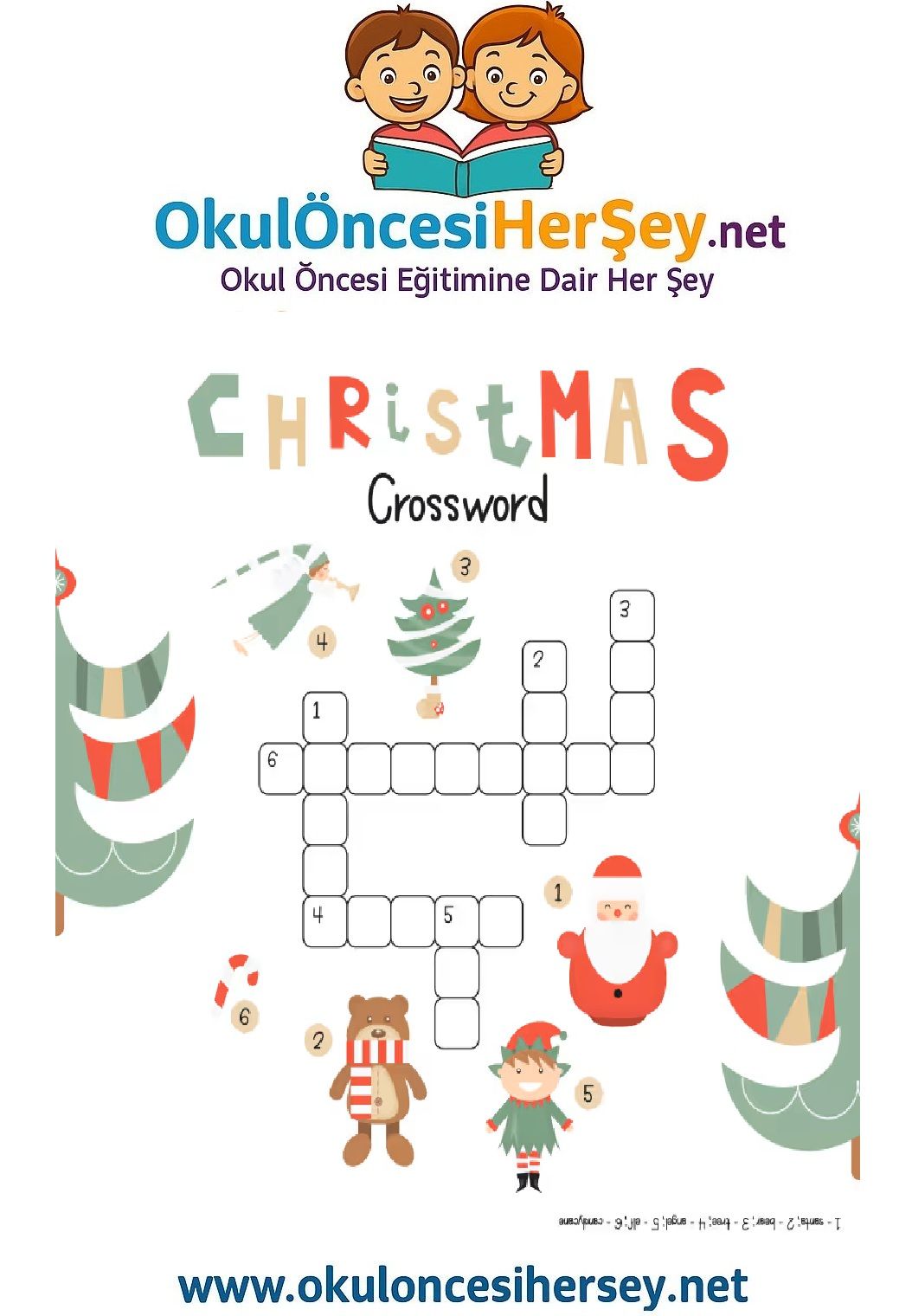 Çocuklar İçin   Crossword Bulmaca  