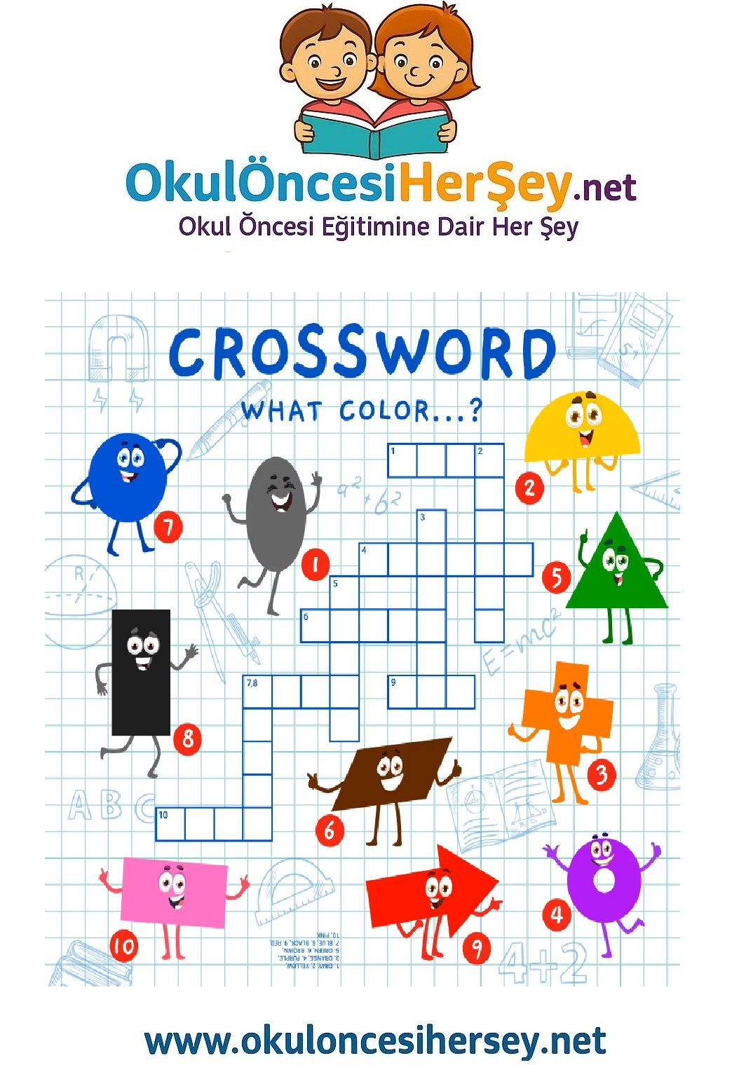 Çocuklar İçin   Crossword Bulmaca  