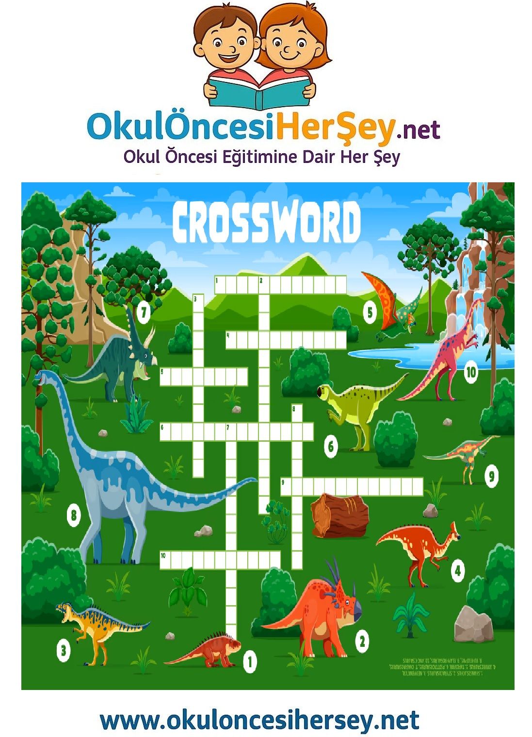 Çocuklar İçin   Crossword Bulmaca  