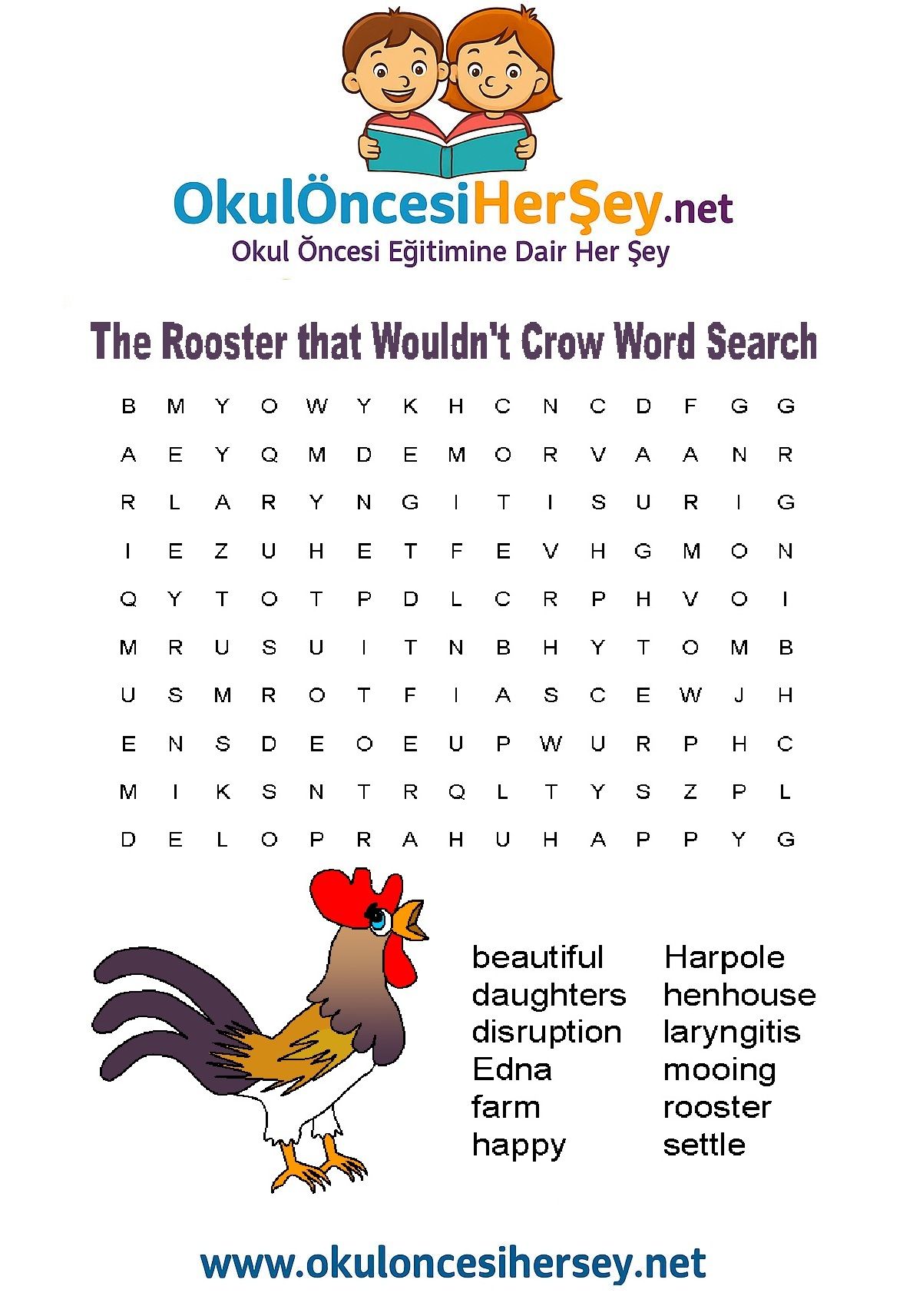 Çocuklar İçin   Kelime Arama  