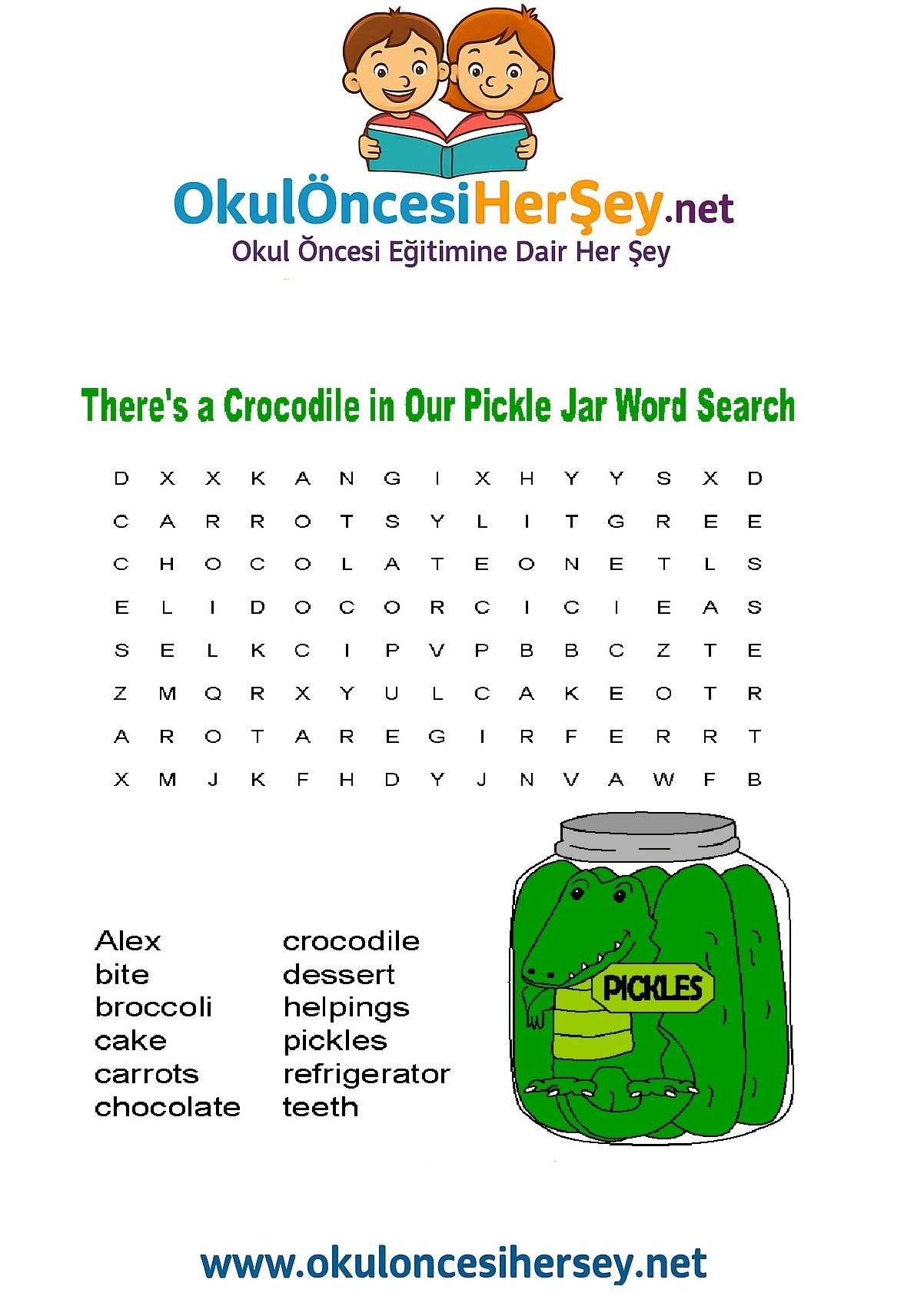 Çocuklar İçin   Kelime Arama  