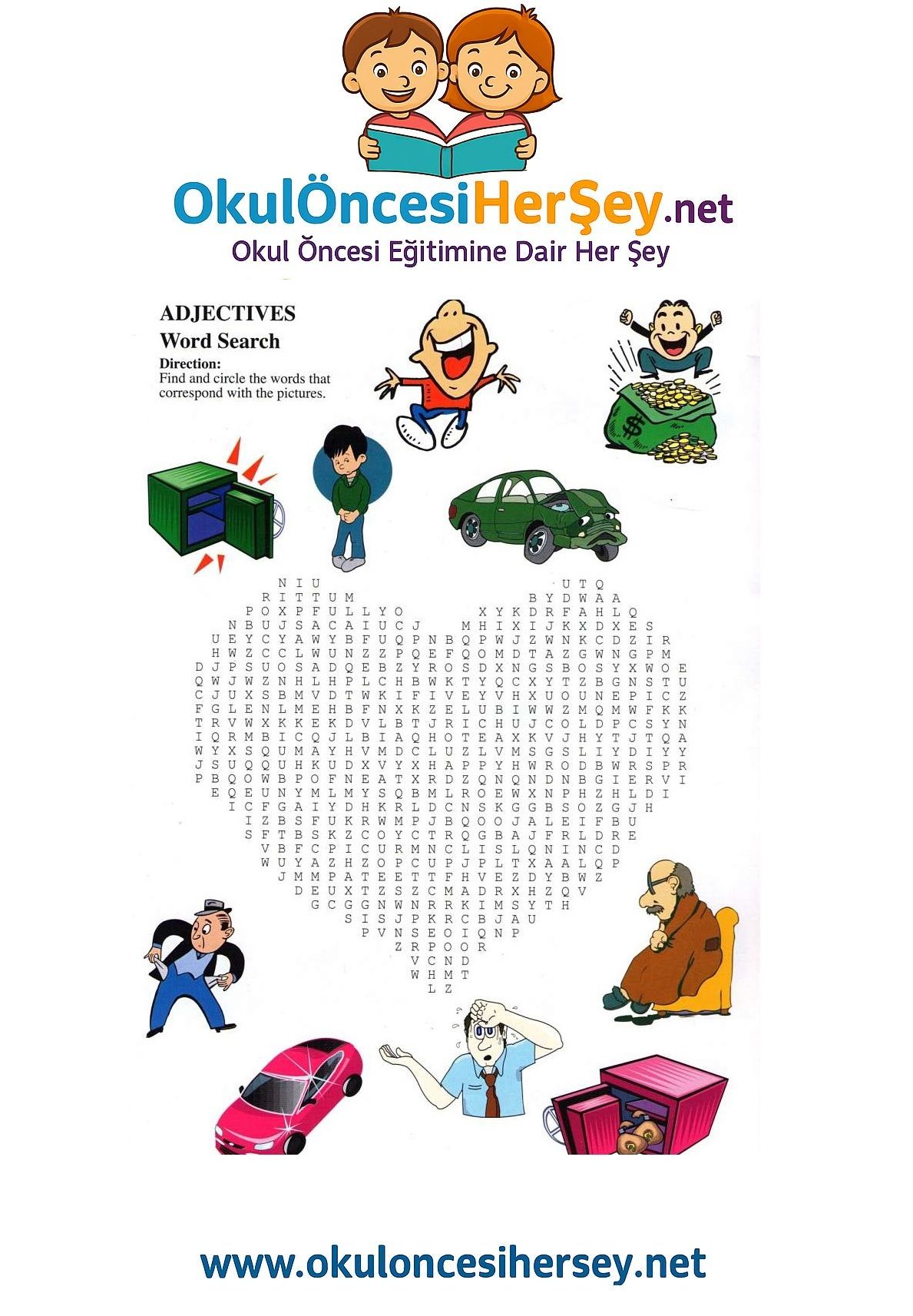 Çocuklar İçin   Kelime Arama  