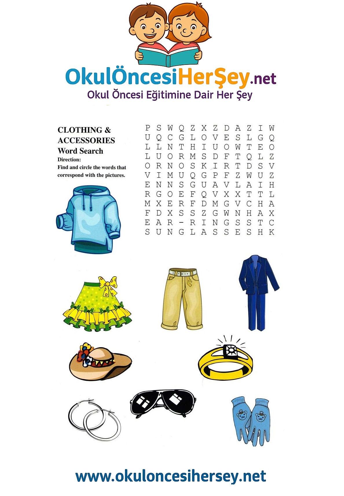 Çocuklar İçin   Kelime Arama  