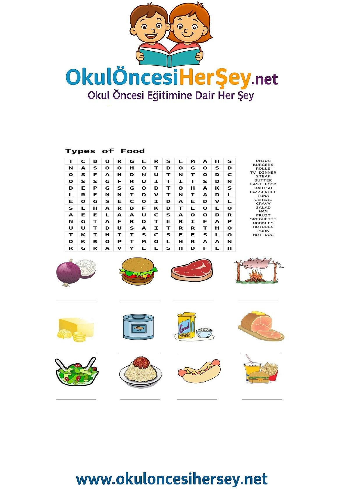 Çocuklar İçin   Kelime Arama  