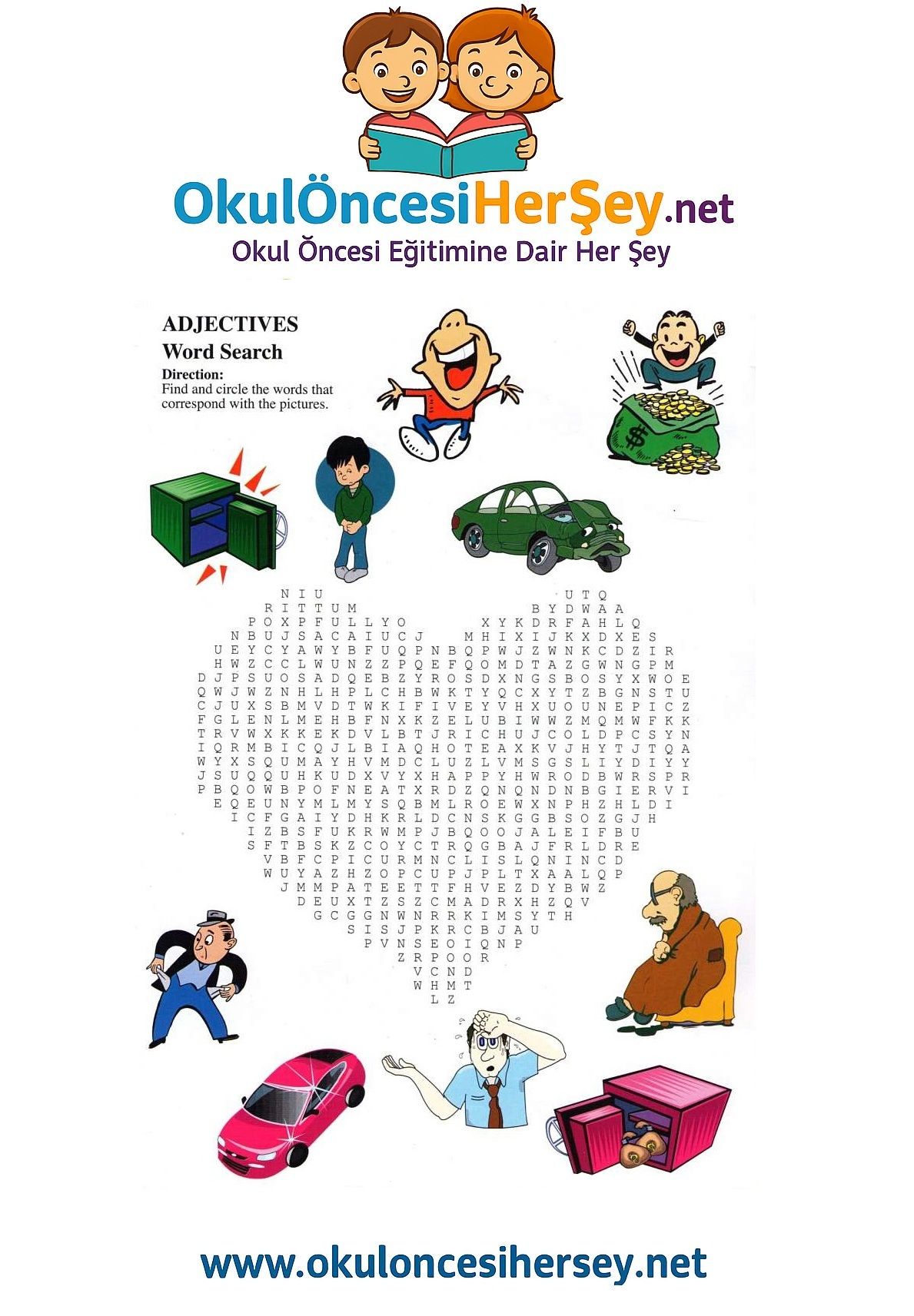 Çocuklar İçin   Kelime Arama  