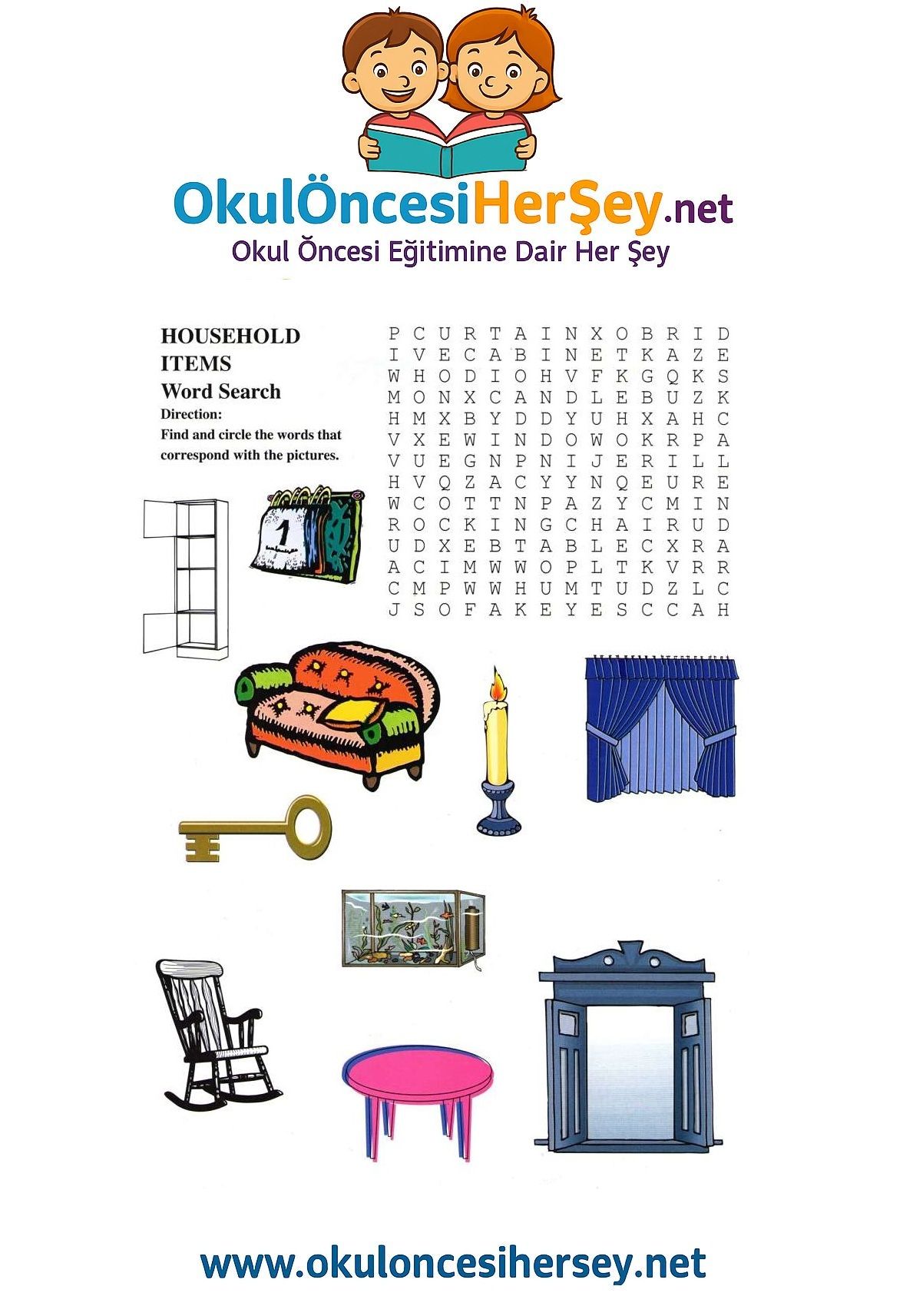 Çocuklar İçin   Kelime Arama  