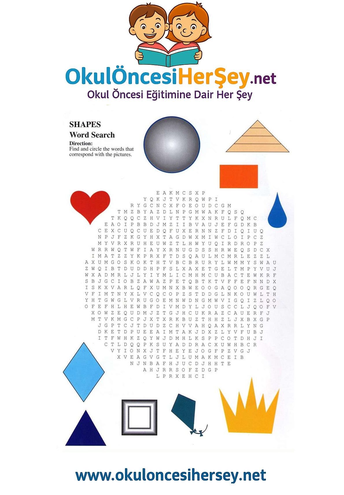 Çocuklar İçin   Kelime Arama  