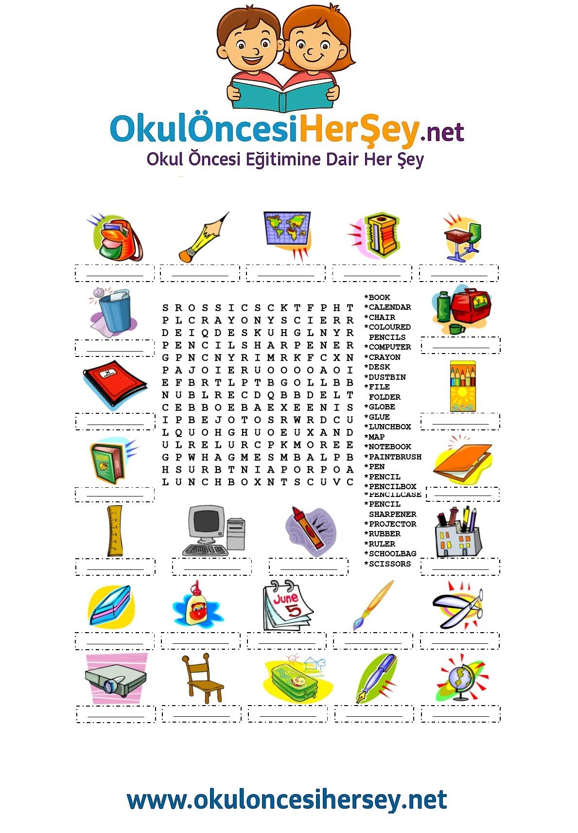 Çocuklar İçin   Kelime Arama  