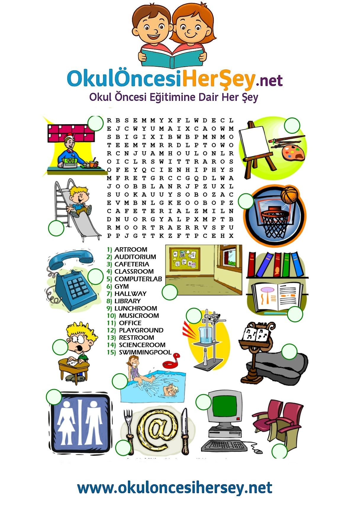 Çocuklar İçin   Kelime Arama  