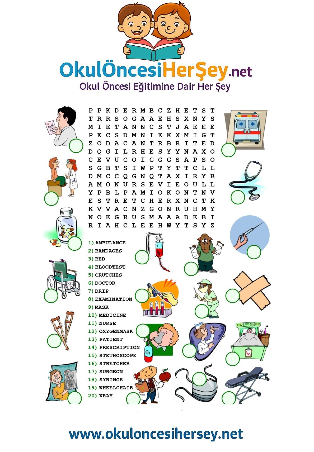 Çocuklar İçin   Kelime Arama  