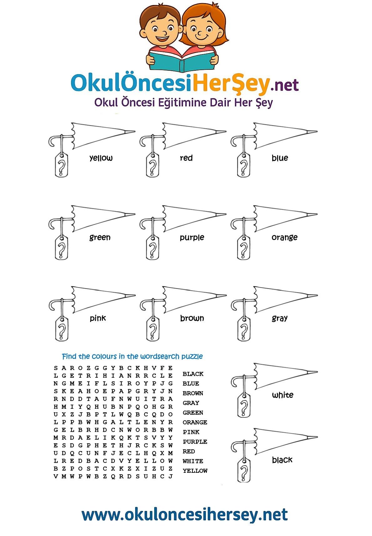 Çocuklar İçin   Kelime Arama  