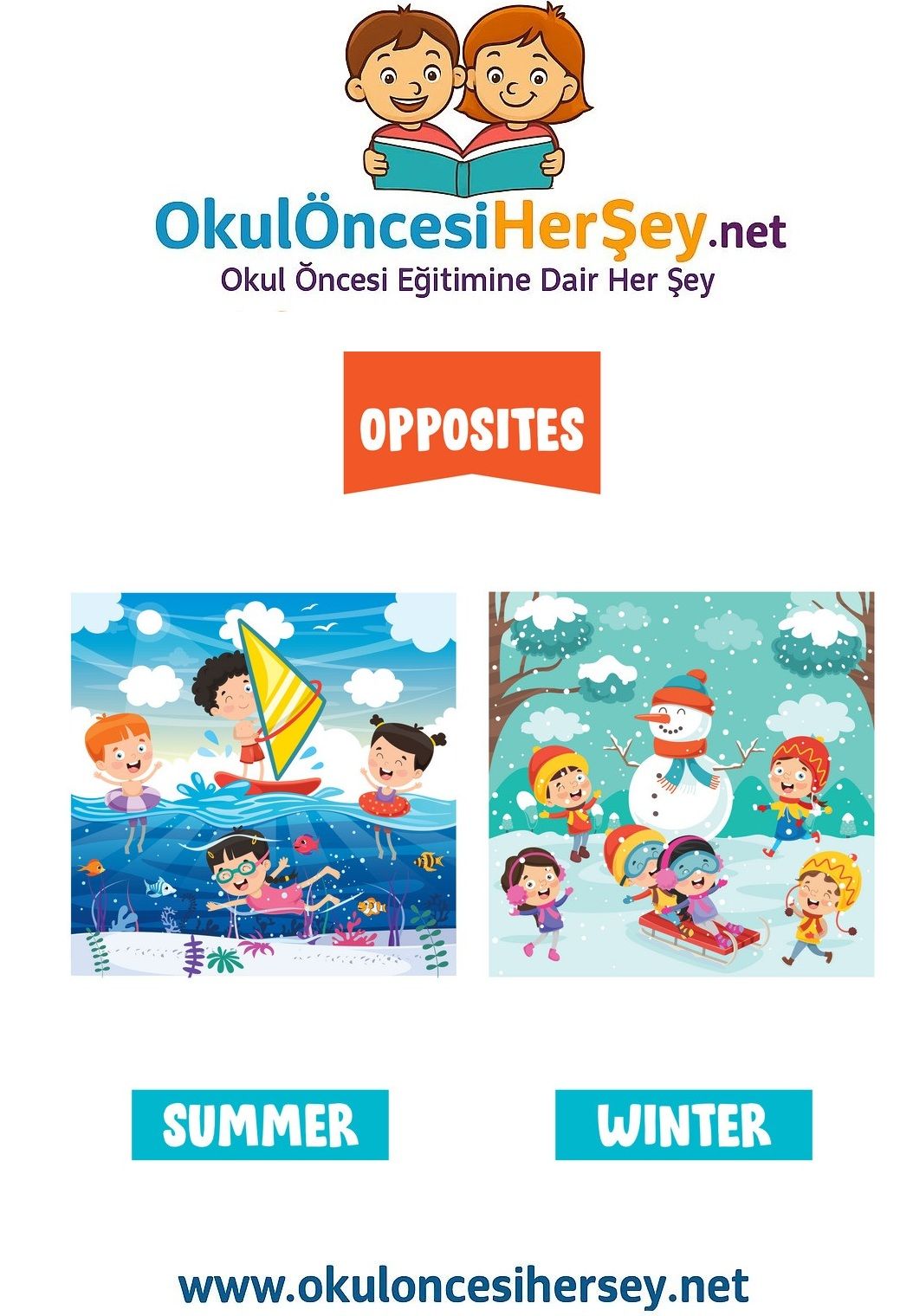 Çocuklar İçin   Zıt Kavramlar  