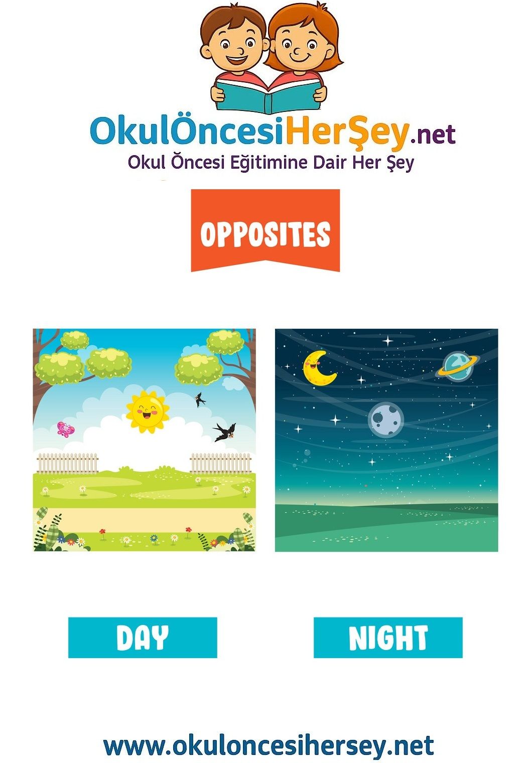 Çocuklar İçin   Zıt Kavramlar  