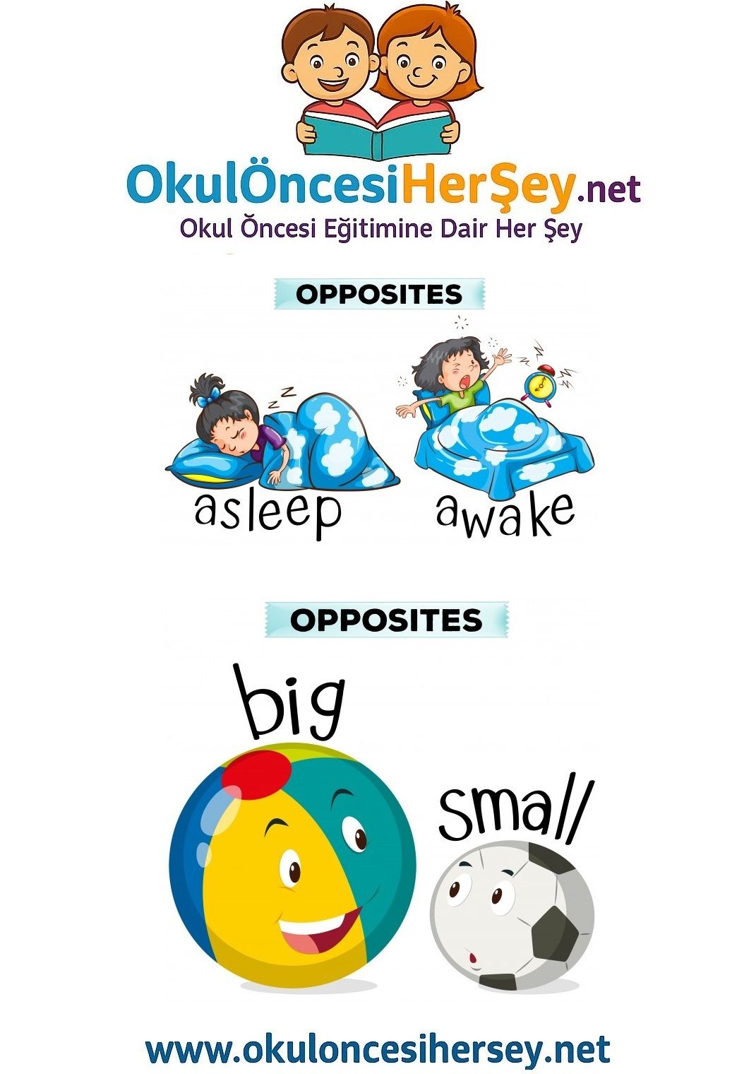 Çocuklar İçin   Zıt Kavramlar  