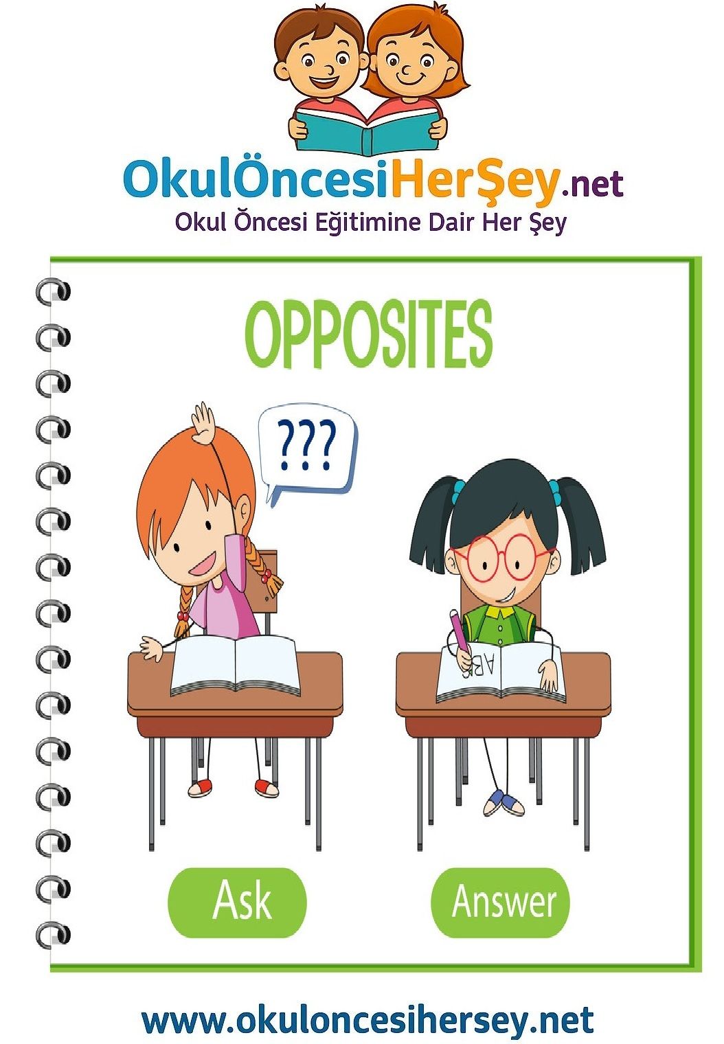 Çocuklar İçin   Zıt Kavramlar  