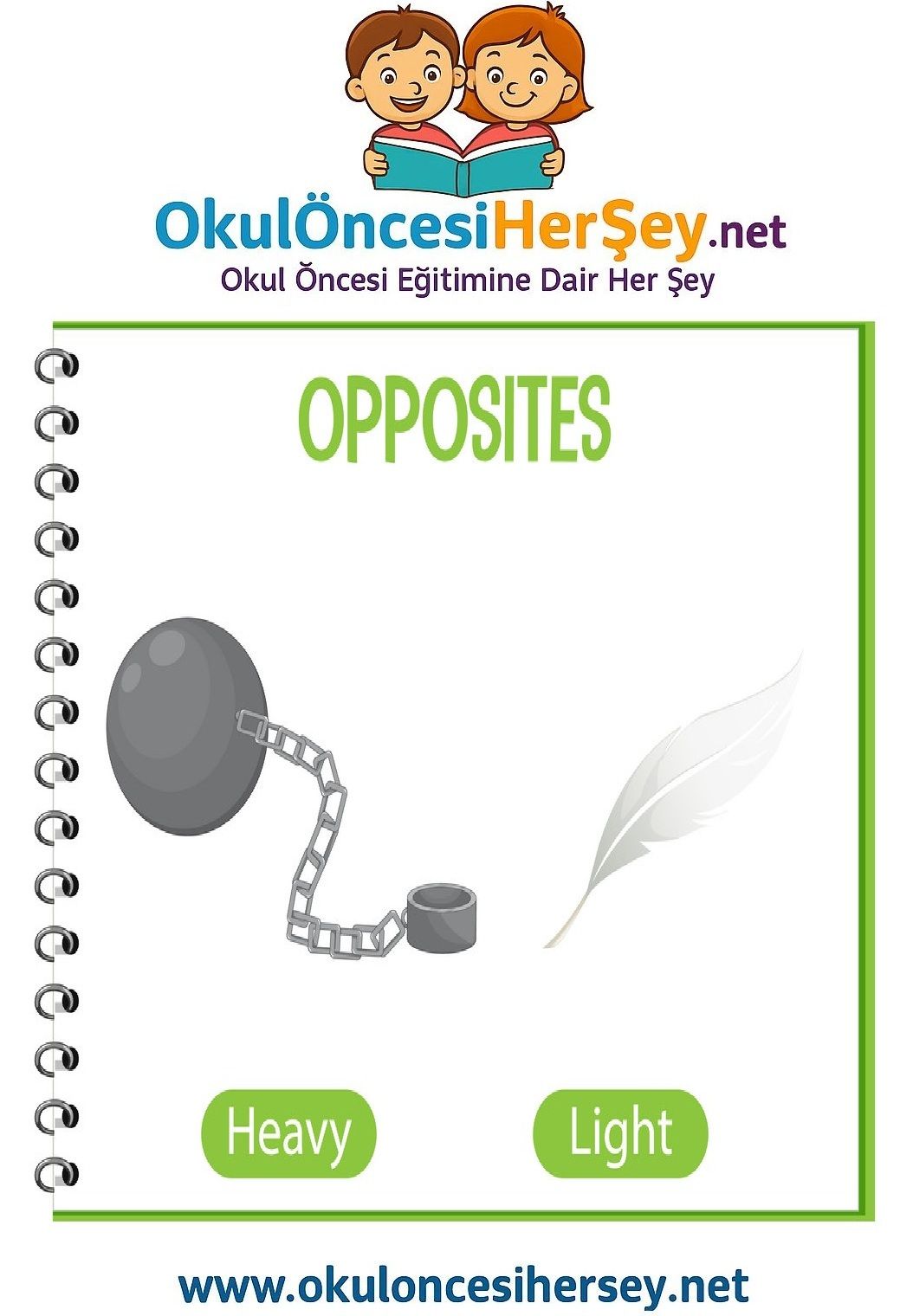 Çocuklar İçin   Zıt Kavramlar  