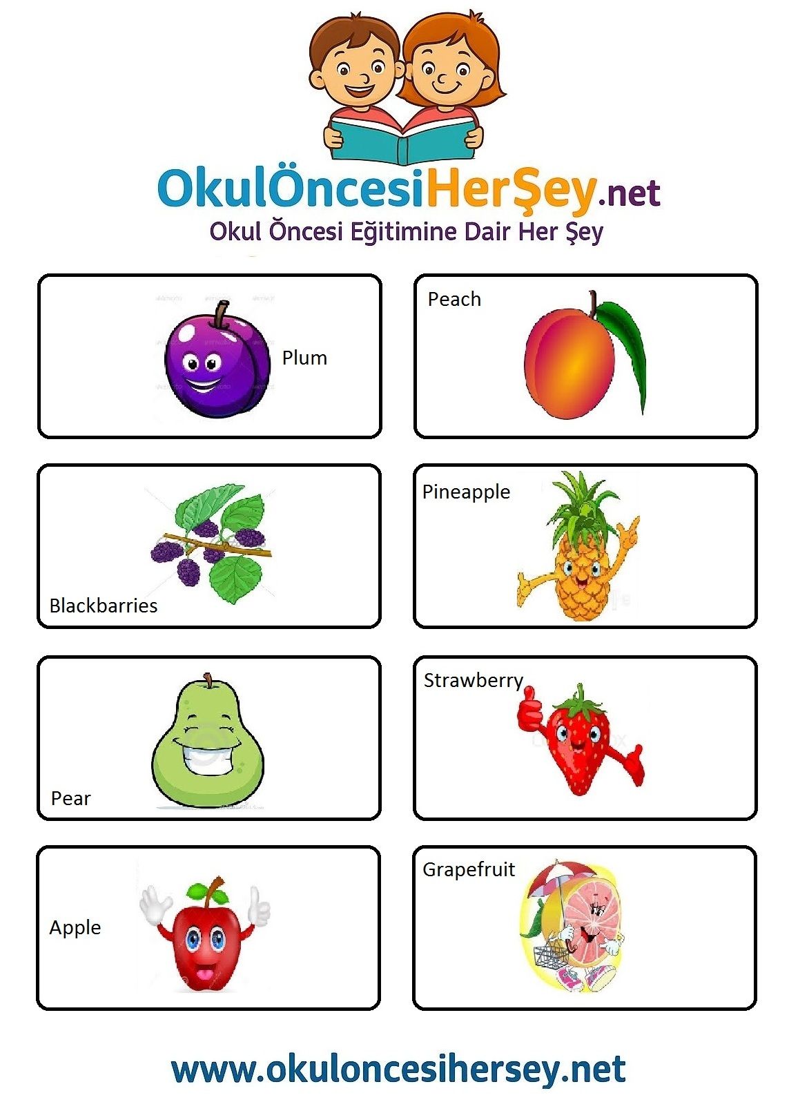 Çocuklar İçin   Doğru Kelimeyi Bul Çalışmaları  