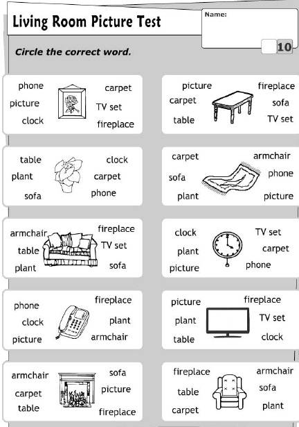 Çocuklar İçin   Doğru Kelimeyi Bul Çalışmaları  