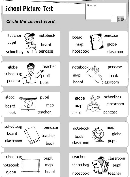 Çocuklar İçin   Doğru Kelimeyi Bul Çalışmaları  
