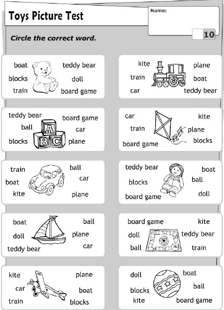 Çocuklar İçin   Doğru Kelimeyi Bul Çalışmaları  