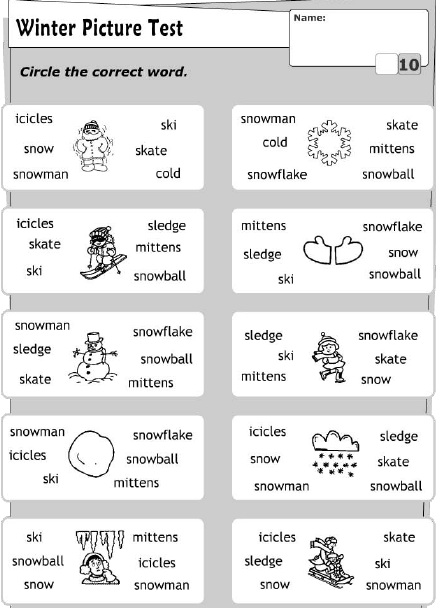 Çocuklar İçin   Doğru Kelimeyi Bul Çalışmaları  