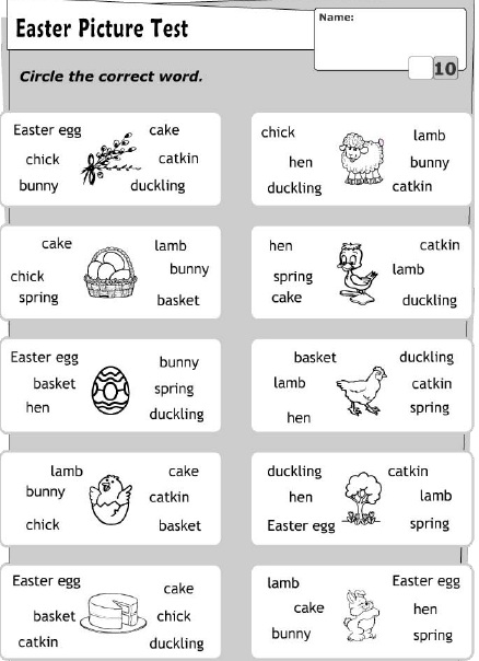 Çocuklar İçin   Doğru Kelimeyi Bul Çalışmaları  