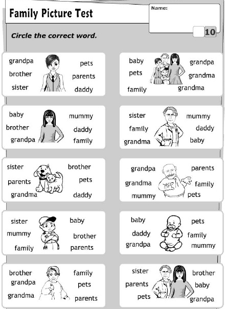 Çocuklar İçin   Doğru Kelimeyi Bul Çalışmaları  