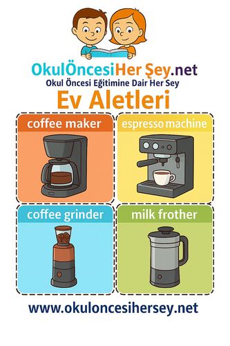 Çocuklar İçin  İngilizce Ev Aletleri Flashkart  