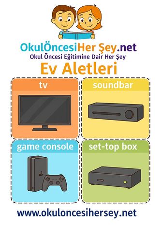 Çocuklar İçin  İngilizce Ev Aletleri Flashkart  