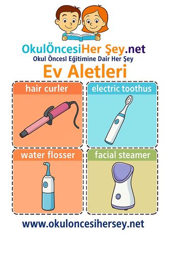 Çocuklar İçin  İngilizce Ev Aletleri Flashkart  