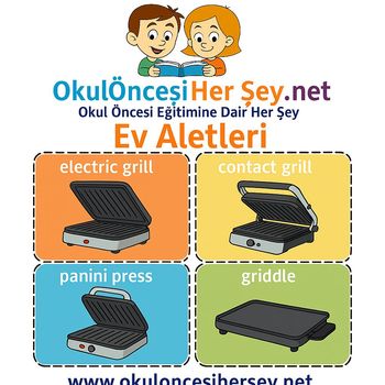 Çocuklar İçin  İngilizce Ev Aletleri Flashkart  
