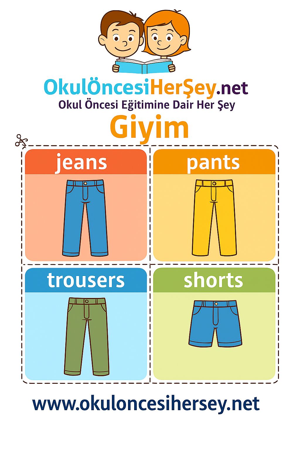 İngilizce Giyim-Aksesuar Flashkart