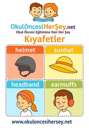 Çocuklar İçin  İngilizce Giyim-Aksesuar Flashkart  