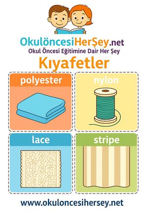 Çocuklar İçin  İngilizce Giyim-Aksesuar Flashkart  