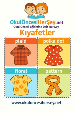 Çocuklar İçin  İngilizce Giyim-Aksesuar Flashkart  