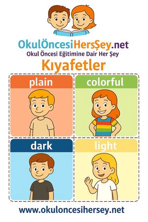 Çocuklar İçin  İngilizce Giyim-Aksesuar Flashkart  