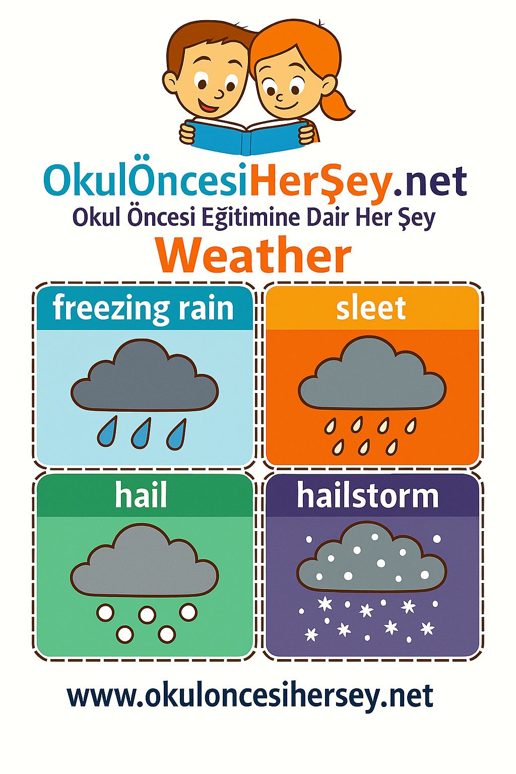 Çocuklar İçin  Hava Olayları Flashkart  