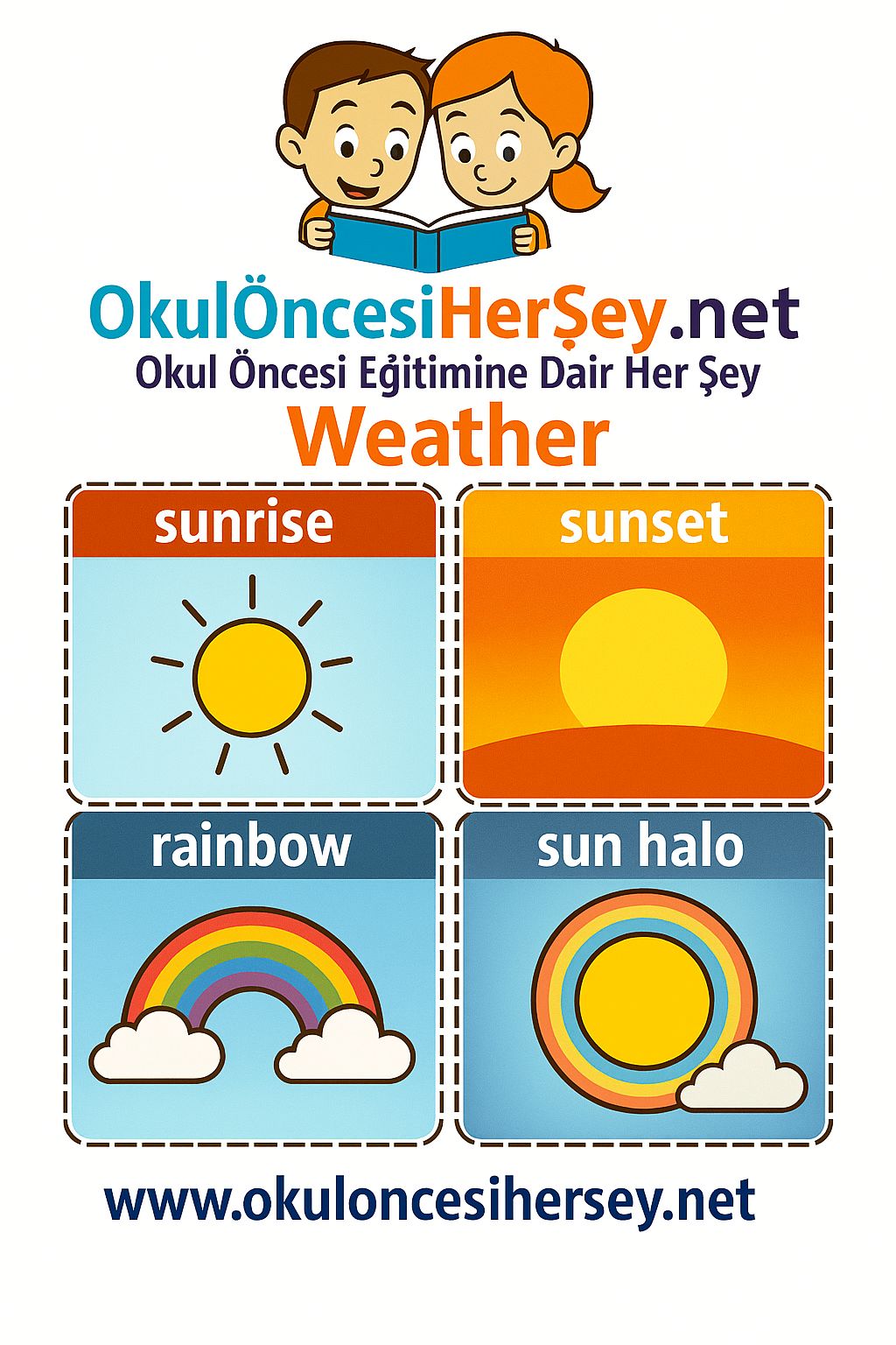 Çocuklar İçin  Hava Olayları Flashkart  