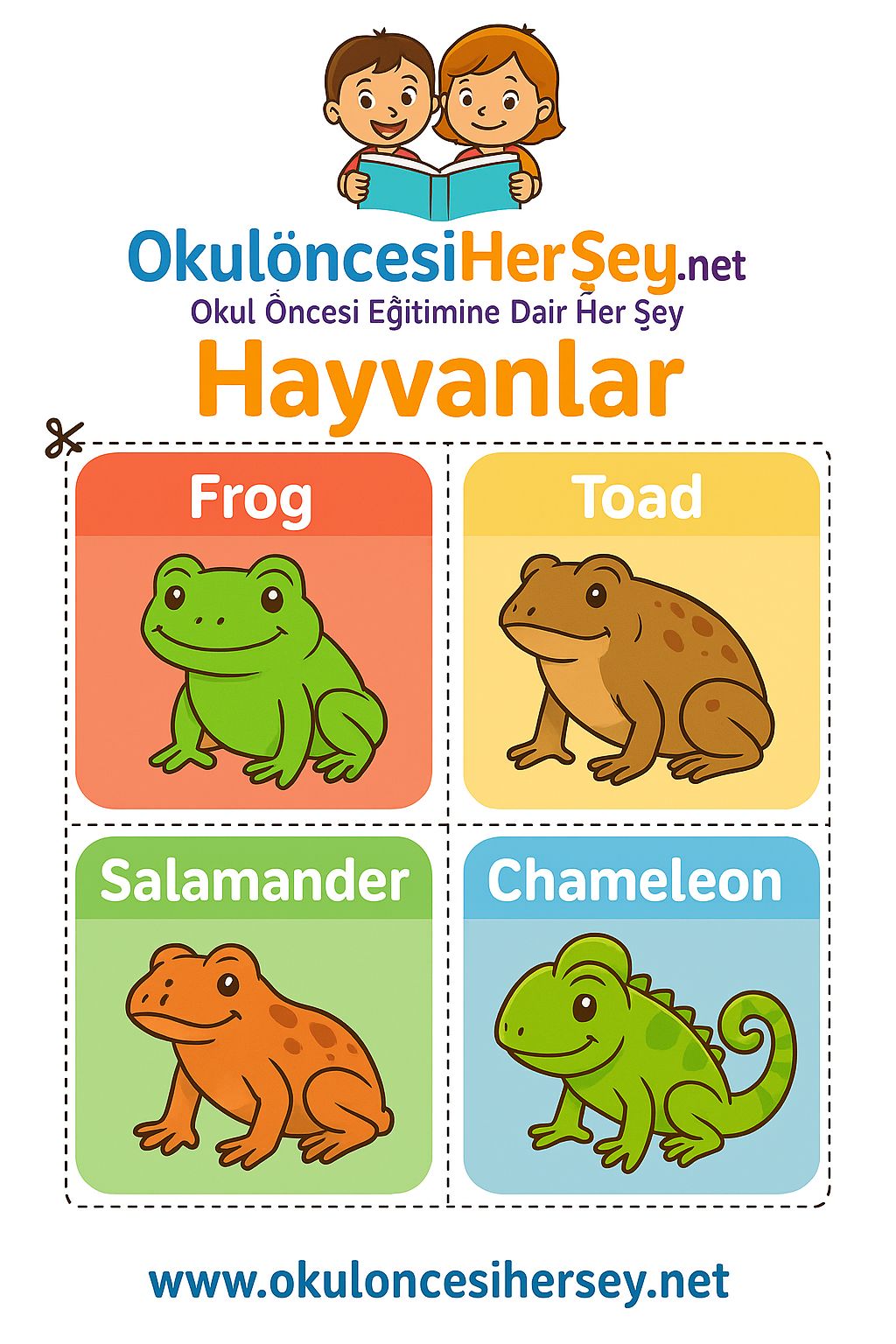 Çocuklar İçin  Hayvanlar Flashkart  